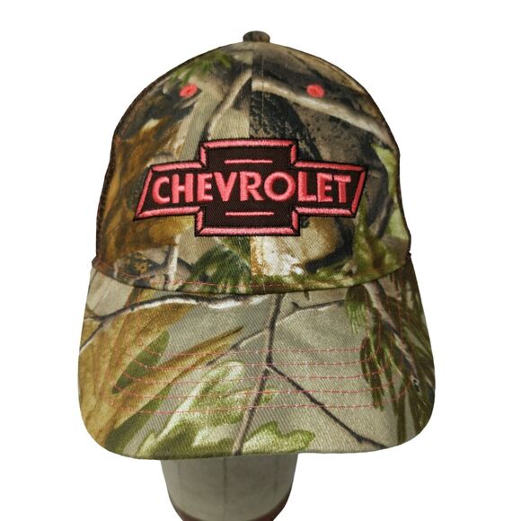 Chevrolet Womens Camo Meshback Strapback Hay Green OSFM Embroidered Logo - Picture 1 of 11